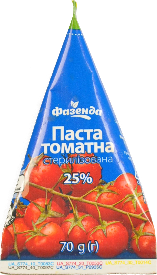 Томатна паста Фазенда 70г 25% пірамідка