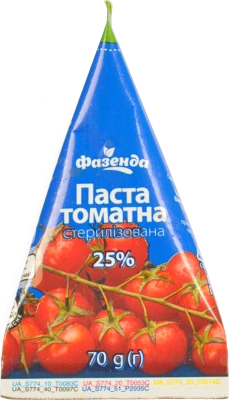 Томатна паста Фазенда 70г 25% пірамідка
