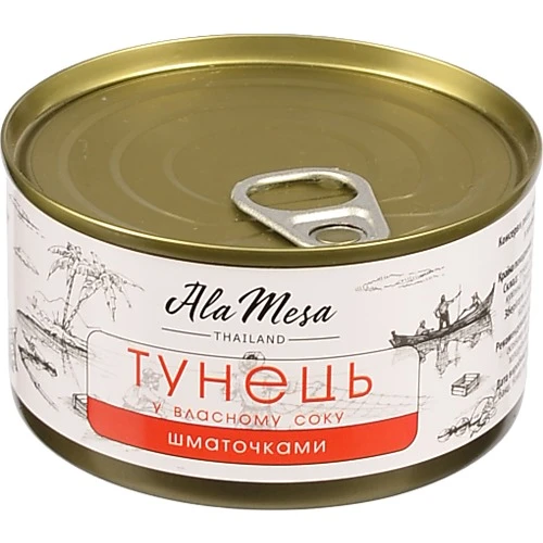 Тунець Ala Mesa 185г шматочками у власному соку
