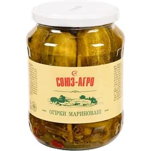 Огiрки Союз Агро 660г маринованi твiст