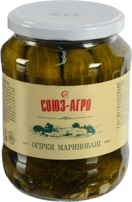 Огiрки Союз Агро 660г маринованi твiст