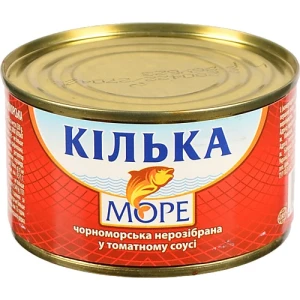 Кілька чорноморська в томатному соусі Море з/б 230г