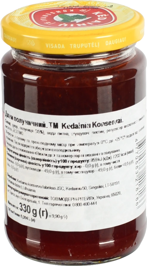 Джем Kedainiu Konservai 330г полуничний 35%