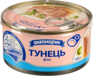 Тунець філе Аквамарин з/б 185г