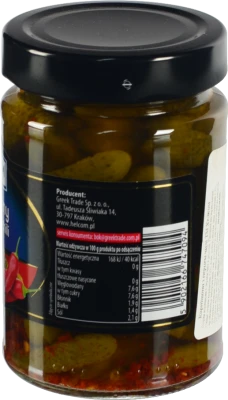 Корнішони Helcom 327мл з перцем чилі