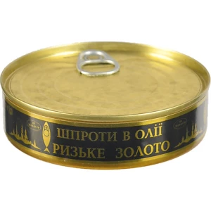 Шпроти в олії Ризьке золото з/б 160г