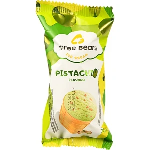 Морозиво Три Ведмеді 75г Фісташка Ваф.ст
