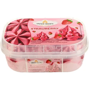 Морозиво 12% Strawberry Three bears п/у 450г