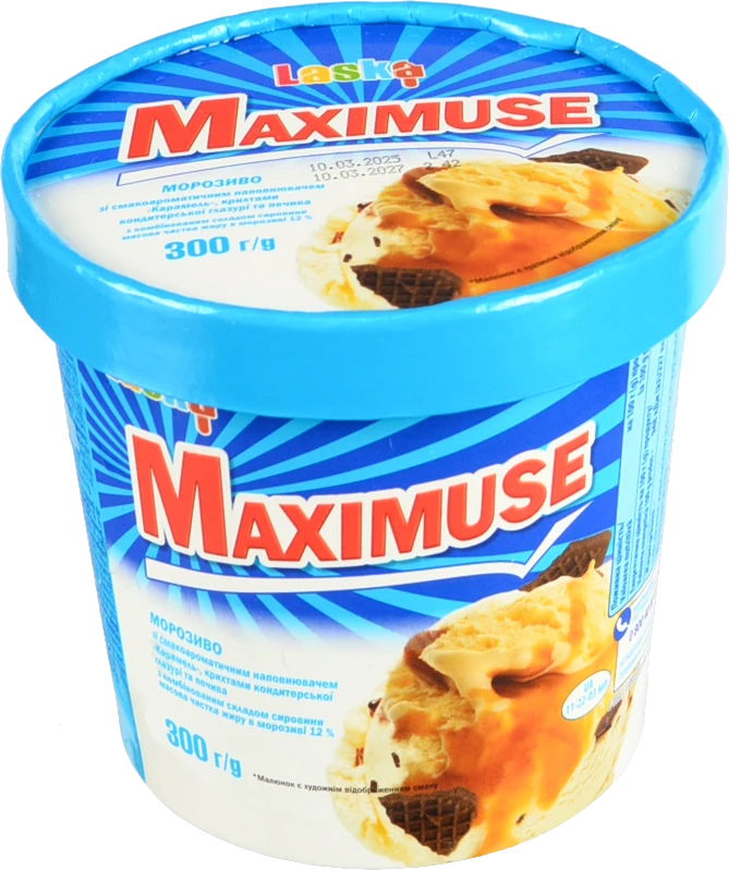 Морозиво 12% Maximuse Laska ст 300г купити в Одесі за низькою