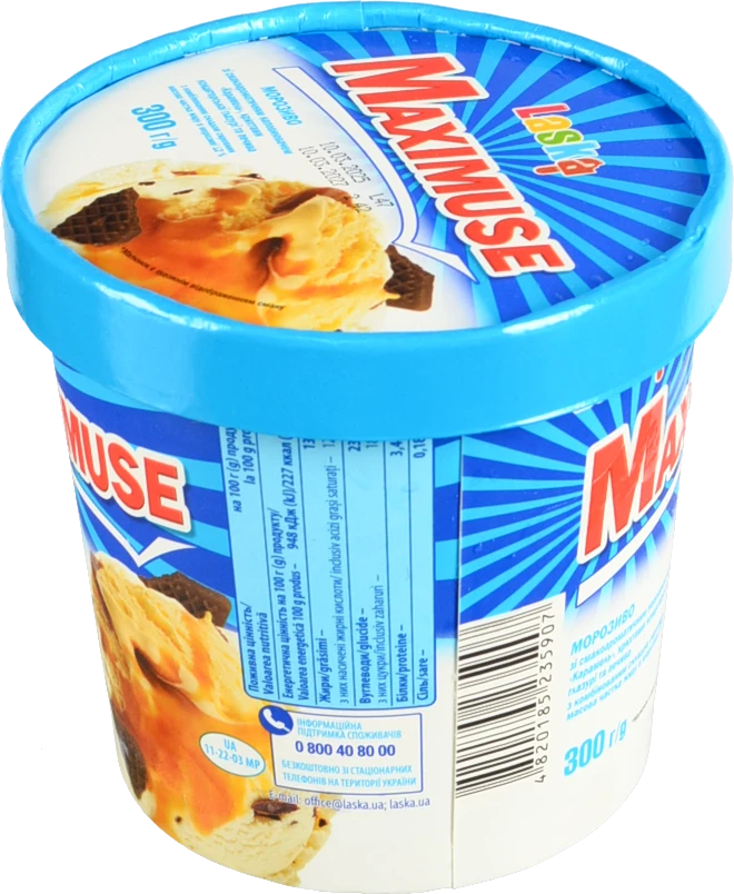Морозиво 12% Maximuse Laska ст 300г купити в Одесі за низькою