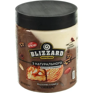 Морозиво 13% пломбір Карамель-брауні-арахіс Blizzard п/б 340г