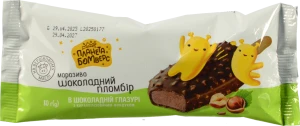 Морозиво Планета Бомберс 80г ескімо шоколадний пломбір карамель фундук у глазурі