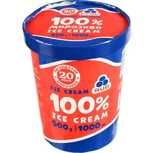 Морозиво 100% Рудь відро 500г