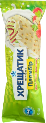 Морозиво Хрещатик 75г фісташка малина біла глазур