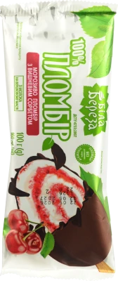 Морозиво Біла Береза 100г пломбір вишня