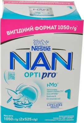 Суміш молочна суха для дітей з народження 1 Optipro NAN к/у 2х525г