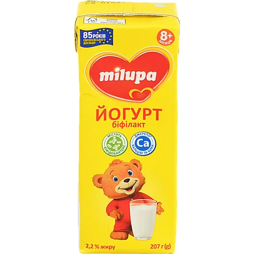 Йогурт 2.2% для дітей від 8міс Біфілакт Milupa т/п 207г