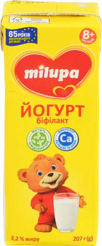 Йогурт 2.2% для дітей від 8міс Біфілакт Milupa т/п 207г