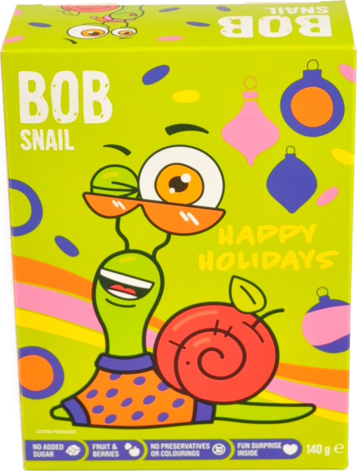 Набір продукції з іграшкою та стікером Різдвяний бокс Bob Snail к/у 140г