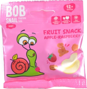 Снек фруктово-ягідний для дітей від 12міс Apple-raspberry Baby Bob Snail м/у 20г