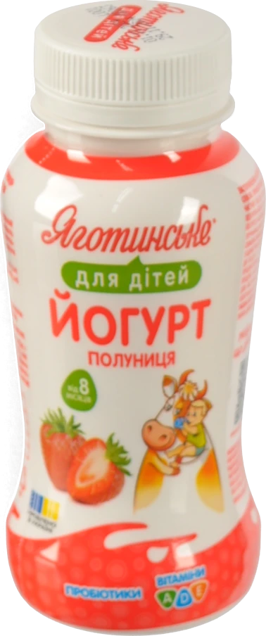 Йогурт Яготинський 185г 1.5% д.дітей полуниця