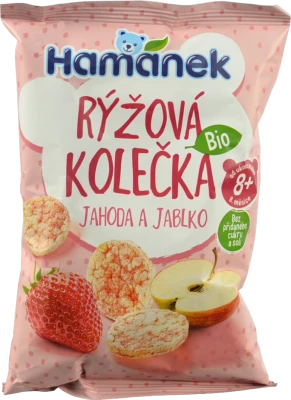 Хлібці Hamanek 35г рисові малина банан органік