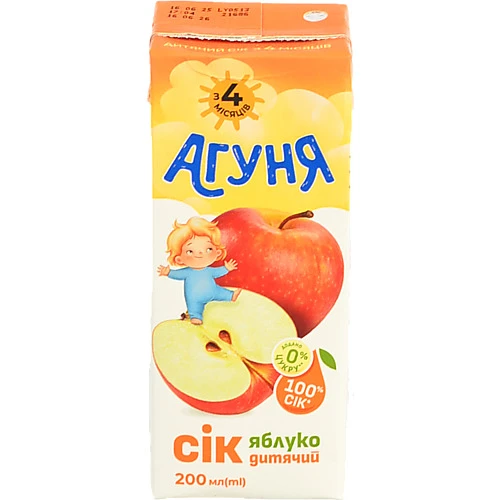 Сік Агуня 0.2л яблуко