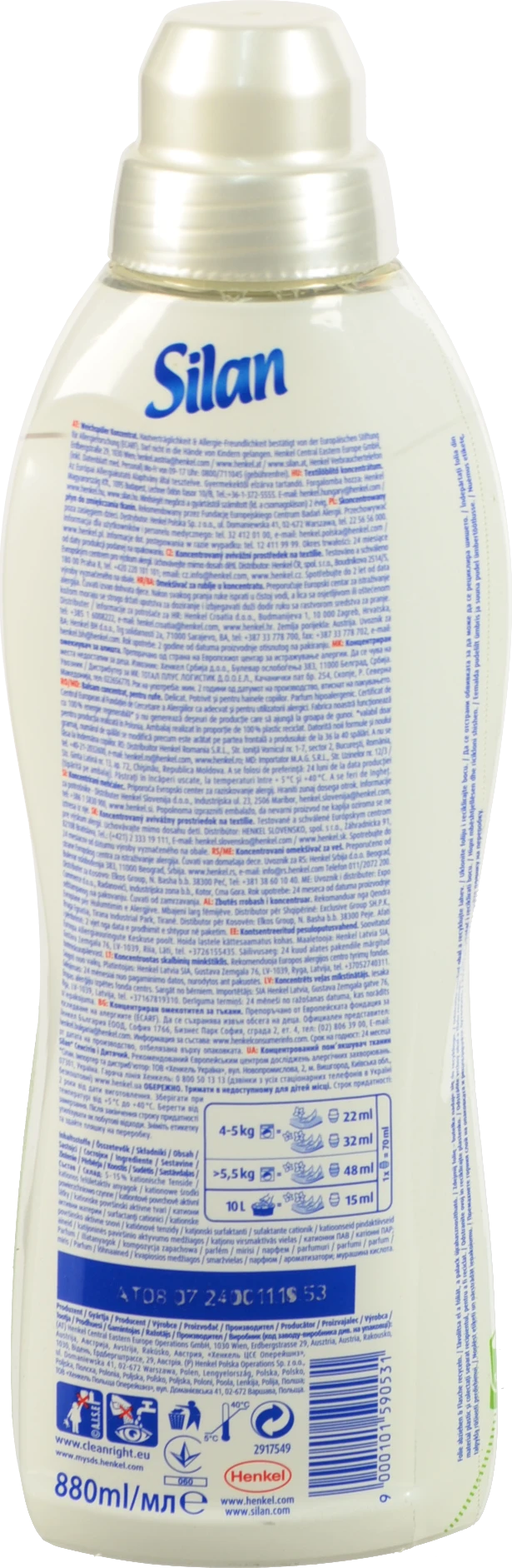 Пом'якшувач для тканин Sensitive&Baby Silan 880мл