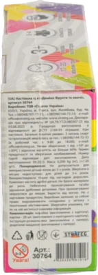 Гра настільна для дітей від 3 років №30764 Доміно Фрукти та овочі Мир Лео 1шт
