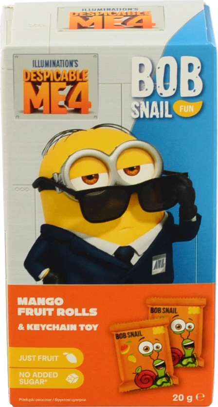 Набір Равлик Боб Bob Snail Fun натуральні фруктові цукерки манго та іграшка