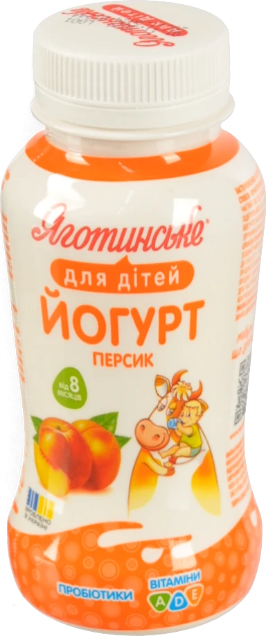 Йогурт Яготинський 185г 1.5% д.дітей персик
