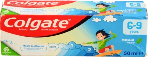 Паста зубна для дітей 6-9років зі смаком ніжної м'яти Colgate 50мл