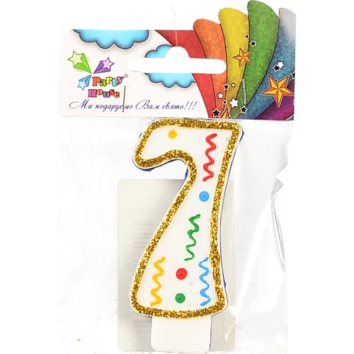 Свічка цифра велика 7 1шт.