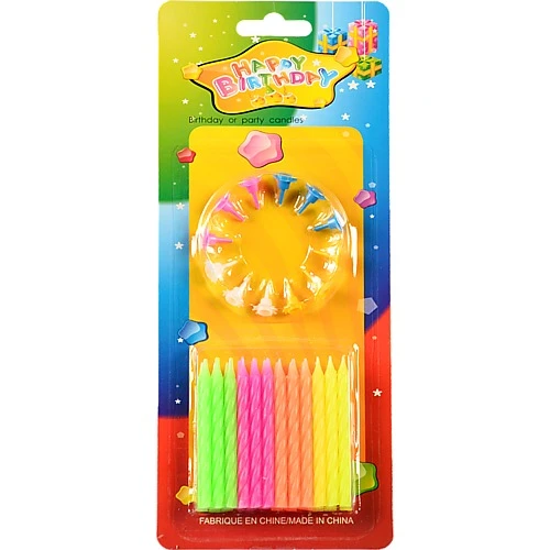 Свічки 24х12 кольорові 24шт.