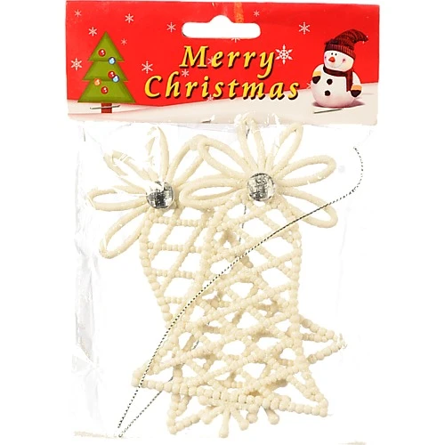 Декор новорічний 13см 2 шт дзвоник