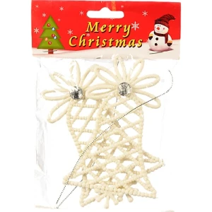 Декор новорічний 13см 2 шт дзвоник