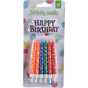 Набір свічок іменинних 12шт