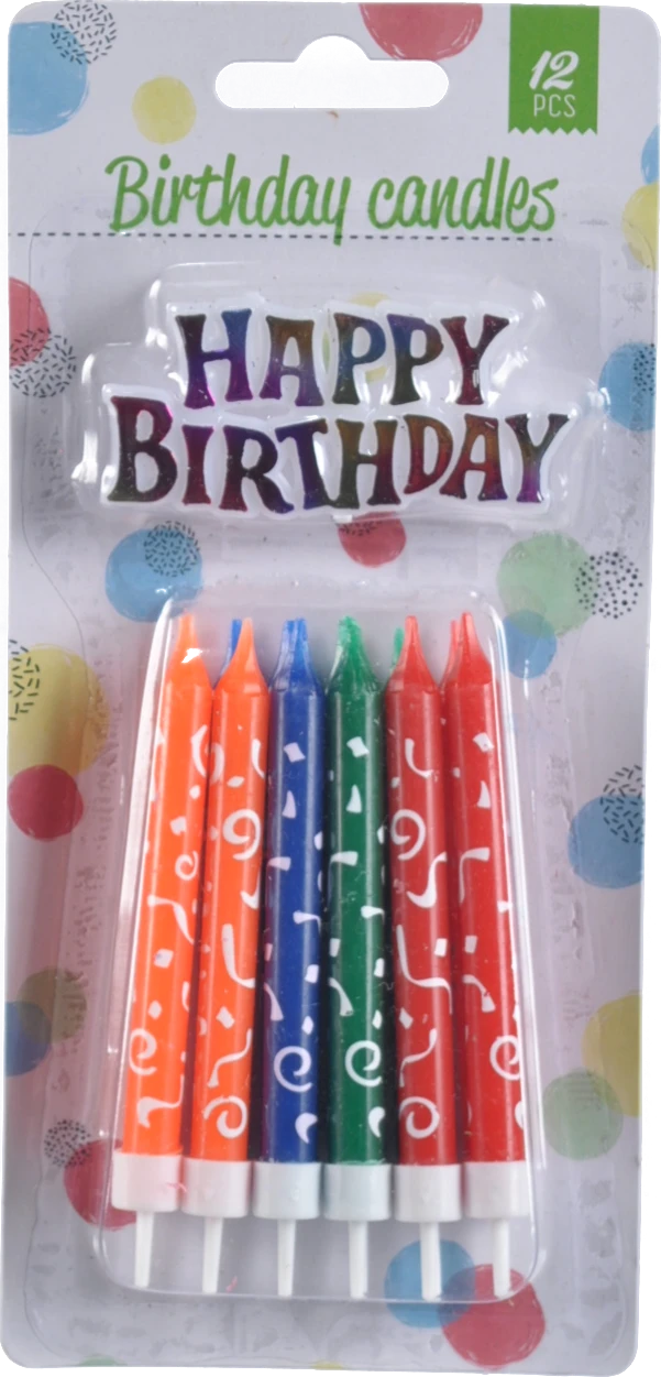 Набір свічок іменинних 12шт