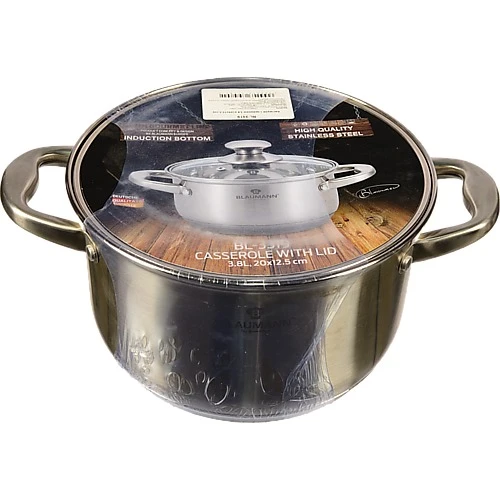 Каструля з кришкою 3.8 л 20 12.5 см BL 3319