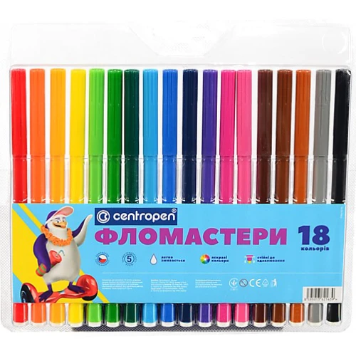 Фломастери Centropen 18шт