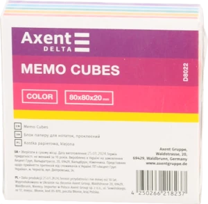 Папір д.нотаток COLOR 80x80x20мм прокл