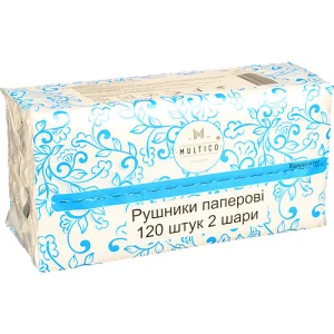 Рушник Multico паперовий білий 2 шар.120шт