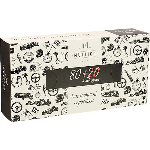 Серветки Multico 100шт 2 шарові біла кор.