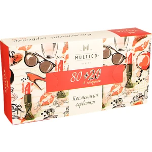 Серветки Multico 100шт 2 шарові біла кор.