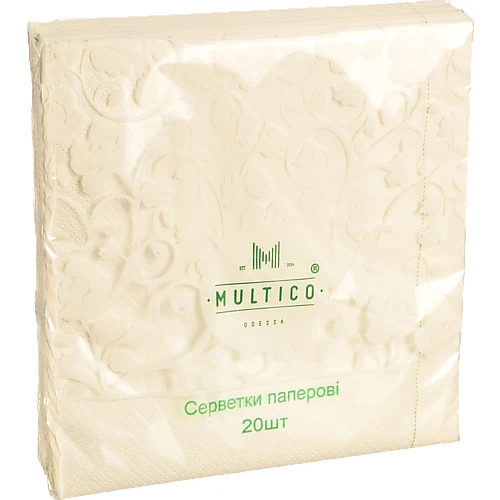 Серветки Multico 33Х33 20шт трішарові білі
