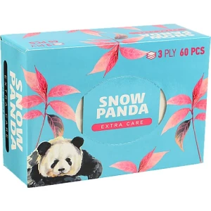 Серветки паперові 3-х шарові 160х190мм Extra Care Snow Panda 60шт