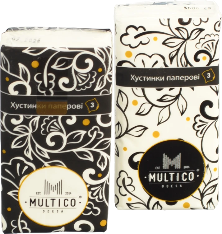 Хустинка паперова Multico 3шар.10х300 біла