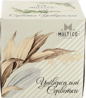 Серветки Multico 80шт косметични білі 2шарові куб