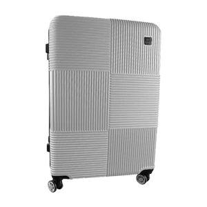 Валіза пластикова 65х42х26см колір silver white
