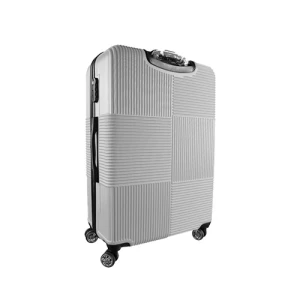 Валіза пластикова 55х36х22см колір silver white